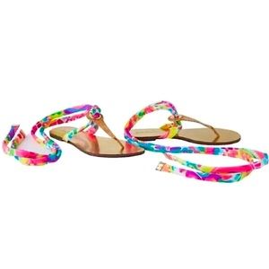 Lilly Pulitzer Harbor Wrap Sandals  - Come Out Of Your Shell